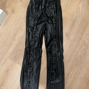Princess Polly Black Straight Leg Pants